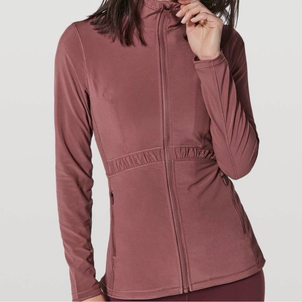 lulemon Round Trip Zip Up Jacket Merlot Pink Purple Sz 8 - Like NEW